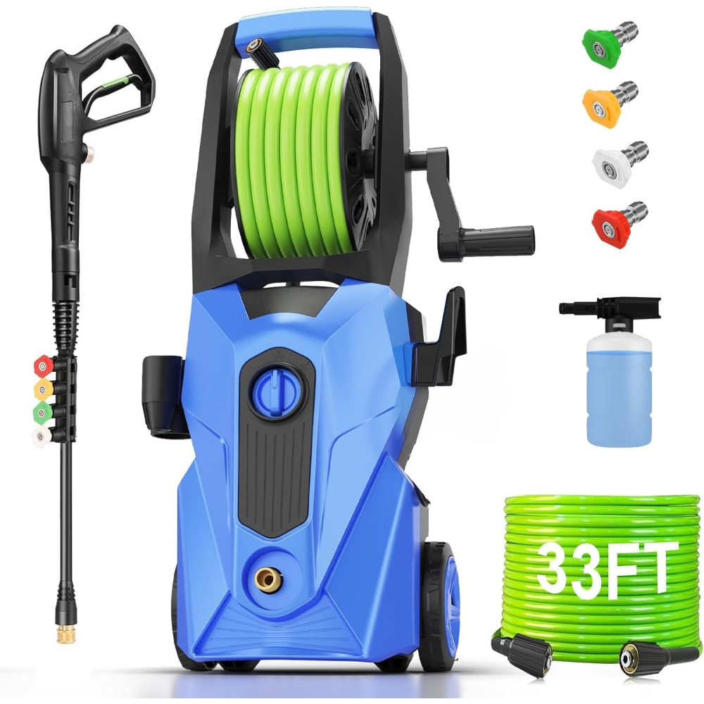 Foam Cannon Car Wash - Upgraded Blue 5000PSI Pressure Washer With