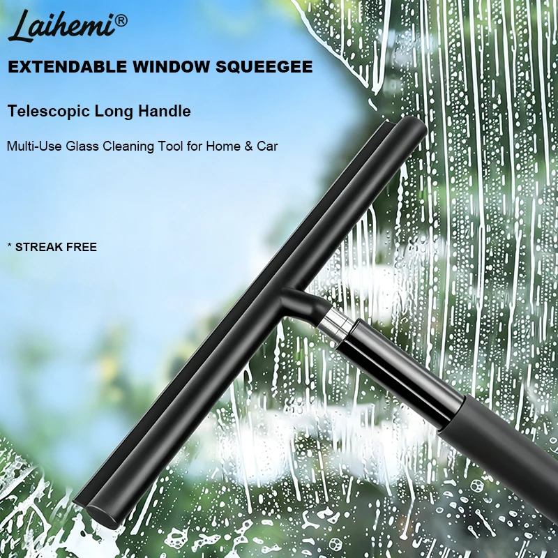 Telescopic Long Handle Window  - Glass Cleaner Streak 评论和价格