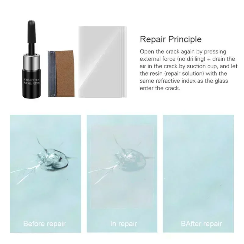 Car Windshield Cracked Repair  - Glass Cleaner Streak 评论和价格