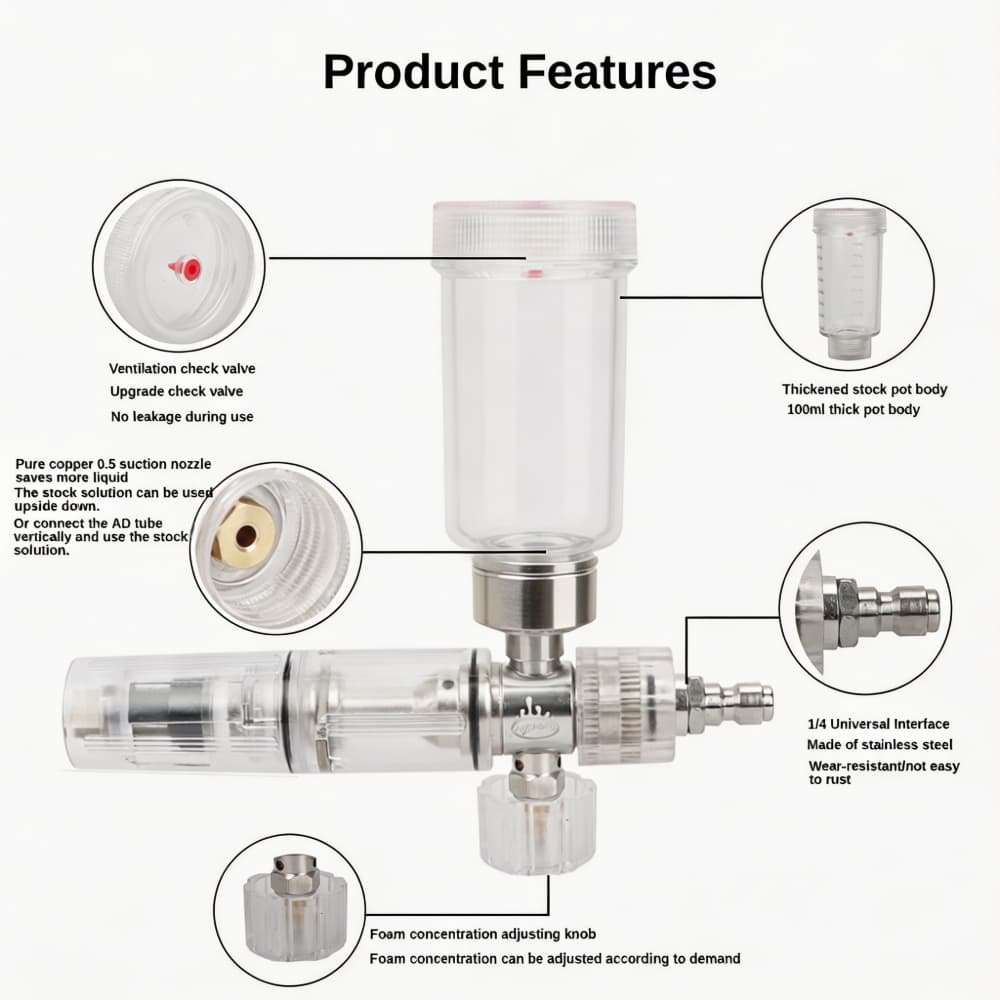 Foam Spray Gun Adjustable 100m - Foam Cannon Car Wash 评论和价格