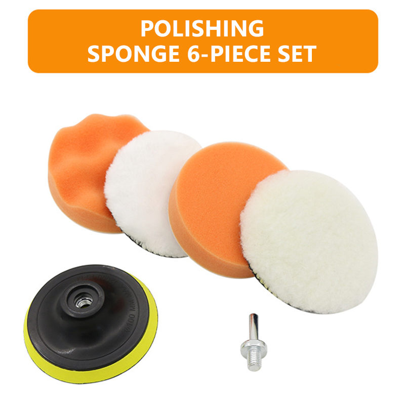 6pcs/set Car Polishing Sponge  - Polish Pad Set Buffer 评论和价格