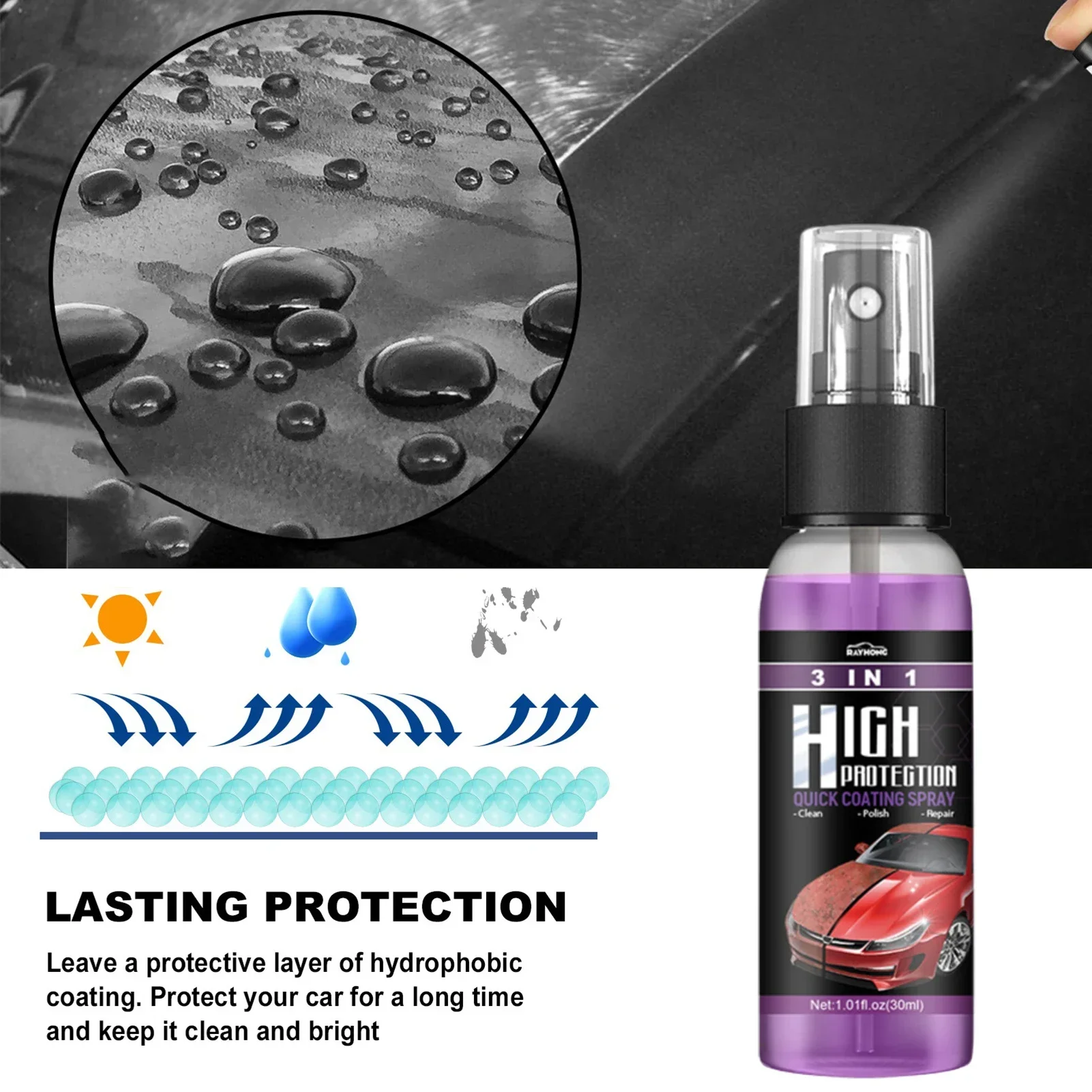 3 in 1 Car Ceramic Liquid Coat - Car Wax Ceramic Coating 评论和价格